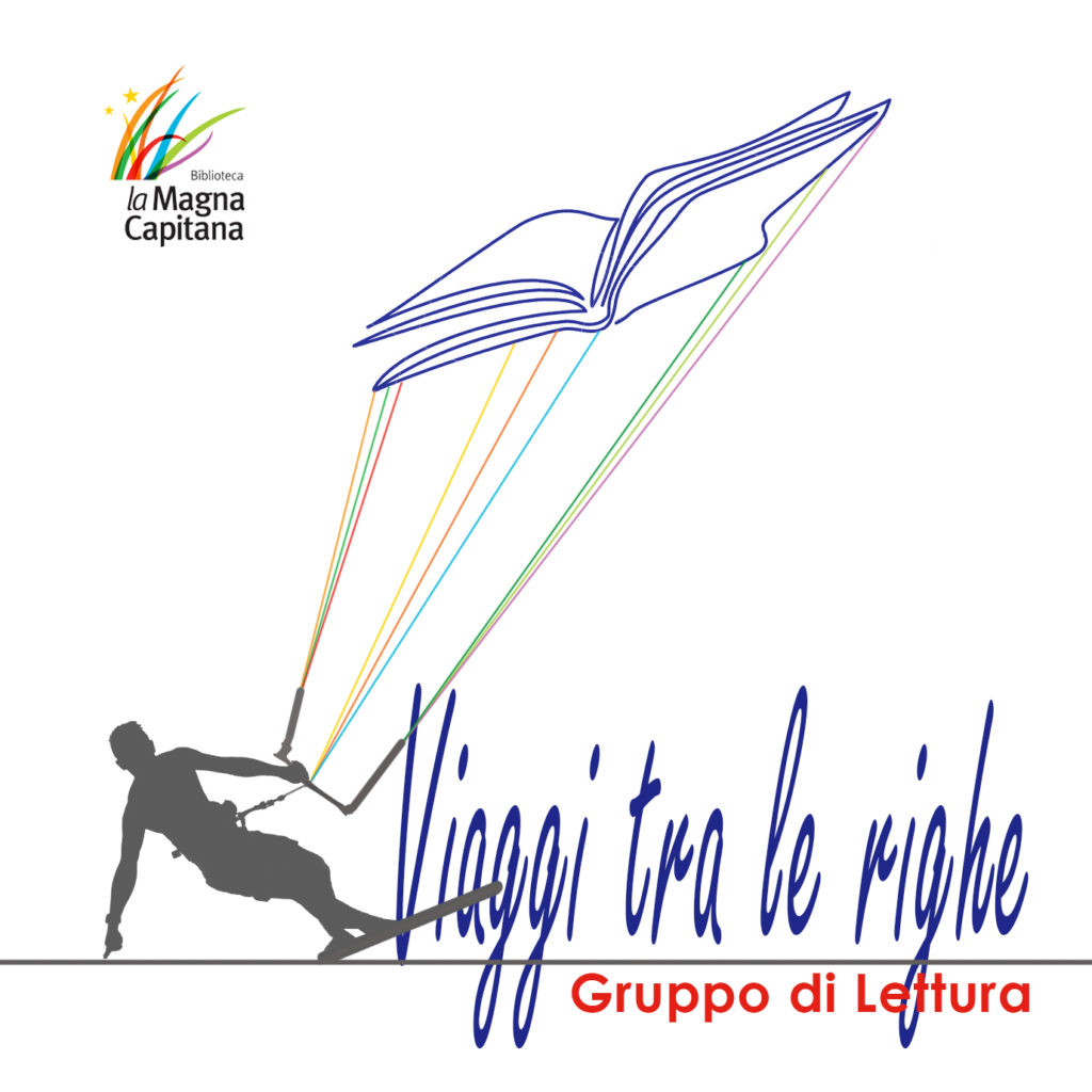 Il nuovo logo del Gruppo di Lettura "Viaggi tra le righe" della Biblioteca "La Magna Capitana" di Foggia